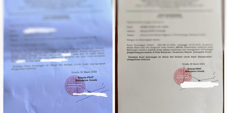 Oknum Notaris/ PPAT Terancam Dilaporkan ke MPN dan Polres Gresik