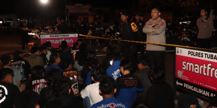 Polres Tuban Amankan 294 Orang dan 170 Kendaraan Roda Dua Yang Nekat Konvoi Saat Suran Agung