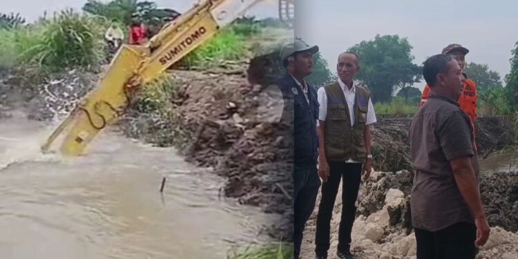 Cegah Luapan Air, DPUTR Kabupaten Gresik Lakukan Pengerukan dan Penanggulan di Delik Sumber